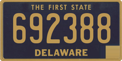 DE license plate 692388