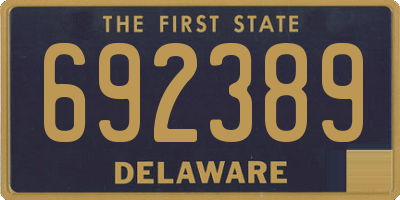 DE license plate 692389