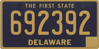DE license plate 692392