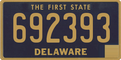 DE license plate 692393