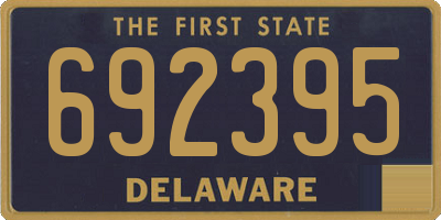 DE license plate 692395