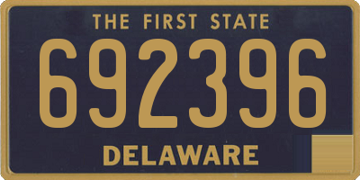 DE license plate 692396