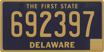 DE license plate 692397