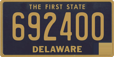 DE license plate 692400
