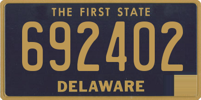 DE license plate 692402