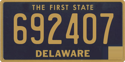 DE license plate 692407