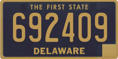 DE license plate 692409