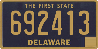 DE license plate 692413