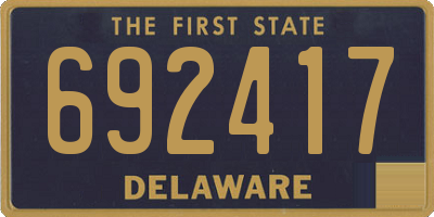 DE license plate 692417