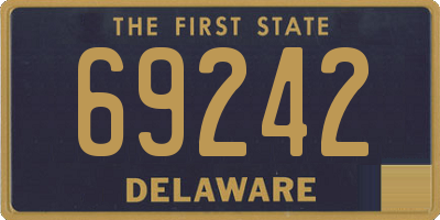 DE license plate 69242