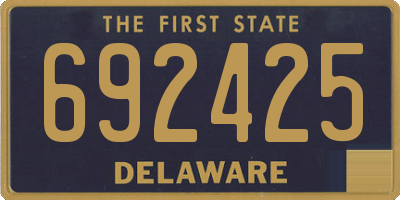 DE license plate 692425