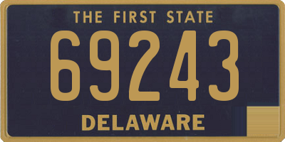 DE license plate 69243