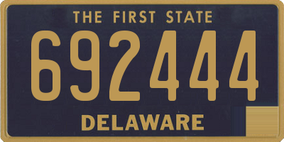 DE license plate 692444