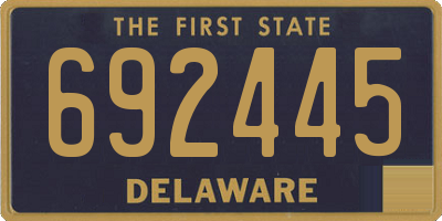 DE license plate 692445