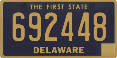 DE license plate 692448