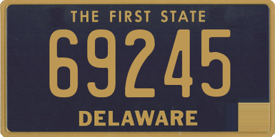 DE license plate 69245