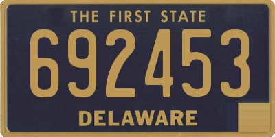 DE license plate 692453