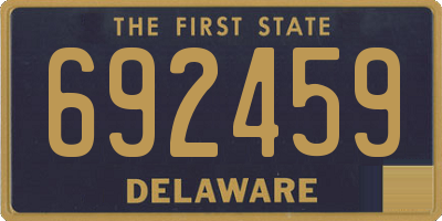 DE license plate 692459