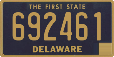 DE license plate 692461