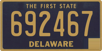 DE license plate 692467