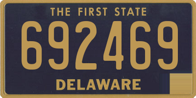 DE license plate 692469