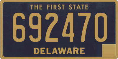DE license plate 692470