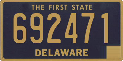 DE license plate 692471