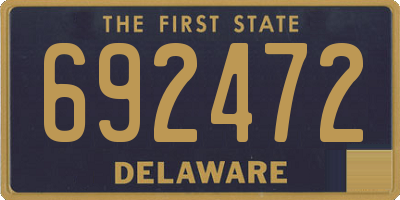 DE license plate 692472