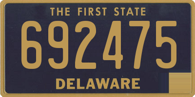 DE license plate 692475