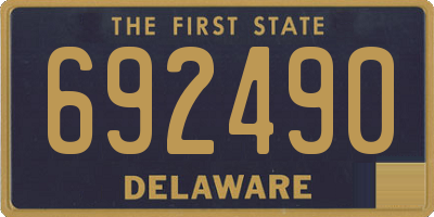 DE license plate 692490