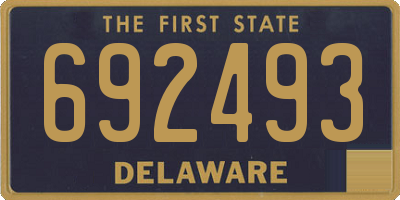 DE license plate 692493