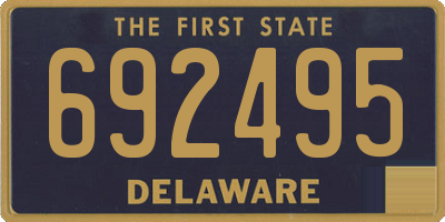 DE license plate 692495