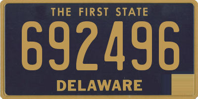 DE license plate 692496