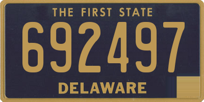 DE license plate 692497