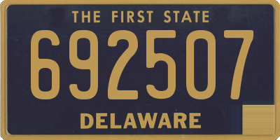 DE license plate 692507