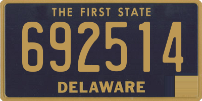 DE license plate 692514