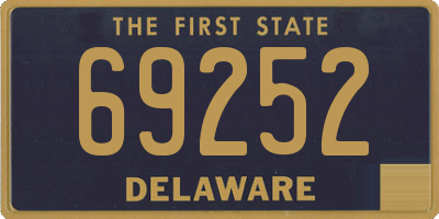 DE license plate 69252