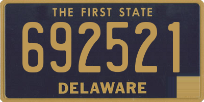 DE license plate 692521