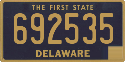 DE license plate 692535