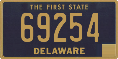 DE license plate 69254