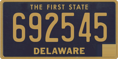 DE license plate 692545