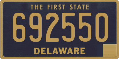 DE license plate 692550
