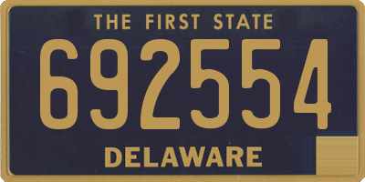 DE license plate 692554