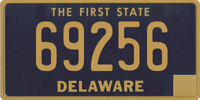 DE license plate 69256