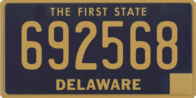 DE license plate 692568