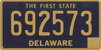 DE license plate 692573