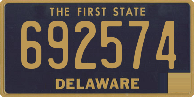 DE license plate 692574