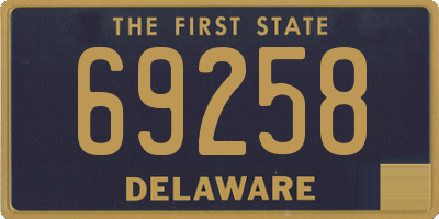 DE license plate 69258