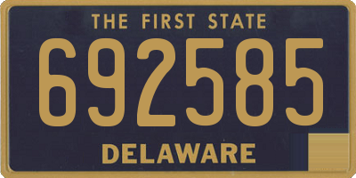 DE license plate 692585