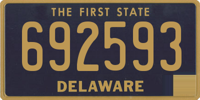 DE license plate 692593